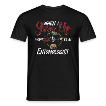 Entomologist When I Grow Up I Want Entomological - Men's T-Shirt - black - Front - AI Model Male 178 light (178cm)
