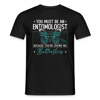 Entomologist You Must Be An Entomologist Bug Lover - Men's T-Shirt - black - Front - AI Model Male 178 light (178cm)