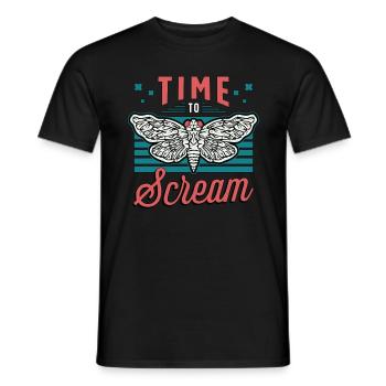 Cicadas Time To Scream Loves Periodical Cicadas - Men's T-Shirt - black - Front - AI Model Male 178 light (178cm)