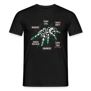 Tarantulas Teeny Eyes Thicc Booty Huggers Spider - Männer T-Shirt - Schwarz - Vorne - AI Model Male 178 light (178cm)