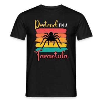 Tarantulas Pretend I'm A Tarantula Retro Arachnid - Männer T-Shirt - Schwarz - Vorne - AI Model Male 178 light (178cm)