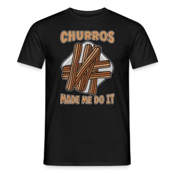 Les churros m’ont fait le faire Fabricant de churros de cuisine mexicaine - T-shirt homme - noir - Devant - AI Model Male 178 light (178cm)