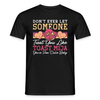 Les conchas ne laissent jamais quelqu’un manger du pain sucré mexicain - T-shirt homme - noir - Devant - AI Model Male 178 light (178cm)
