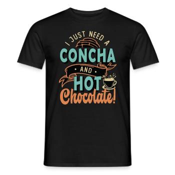 Conchas, j’ai juste besoin d’une concha et d’un pain de coquille sucré - T-shirt homme - noir - Devant - AI Model Male 178 light (178cm)