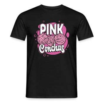 Pink Conchas aime la cuisine mexicaine Pain sucré aux coquillages - T-shirt homme - noir - Devant - AI Model Male 178 light (178cm)