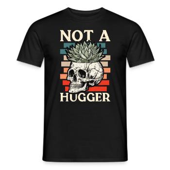 Succulent Not A Hugger Loves Cactus Plants Garden - Men's T-Shirt - black - Front - AI Model Male 178 light (178cm)