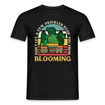 Succulent Don't Let A Few Prickles Stop You Garden - Men's T-Shirt - black - Front - AI Model Male 178 light (178cm)