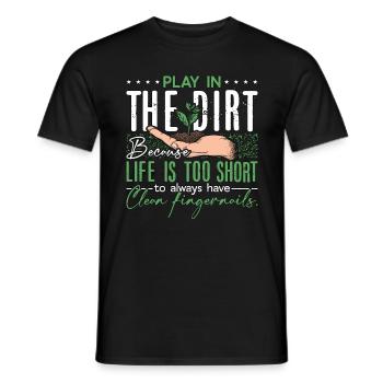 Botanique jouer dans la saleté parce que la plantation botanique - T-shirt homme - noir - Devant - AI Model Male 178 light (178cm)