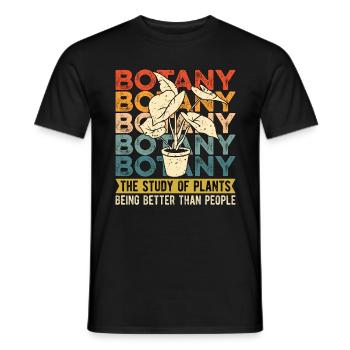 Botany The Study Of Plant Indoor Plants Botanical - Men's T-Shirt - black - Front - AI Model Male 178 light (178cm)