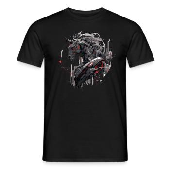 Mecha Tier Tiger Wolf Fuchs Pferd Cyborg - Männer T-Shirt - Schwarz - Vorne - AI Model Male 178 light (178cm)