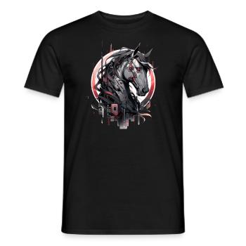 Mecha Tier Tiger Wolf Fuchs Pferd Cyborg - Männer T-Shirt - Schwarz - Vorne - AI Model Male 178 light (178cm)
