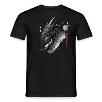 Mecha Tier Tiger Wolf Fuchs Drache Cyborg - Männer T-Shirt - Schwarz - Vorne - AI Model Male 178 light (178cm)