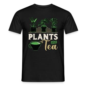 Herbal Tea Plants And Tea Herbalist Tea Drinker - Men's T-Shirt - black - Front - AI Model Male 178 light (178cm)