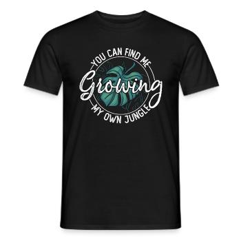 Monstera You Can Find Me Growing My Indoor Plants - Männer T-Shirt - Schwarz - Vorne - AI Model Male 178 light (178cm)