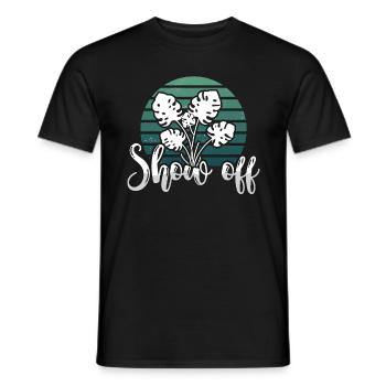 Monstera Show Off Plantes De Balcon Monstera Lover - T-shirt homme - noir - Devant - AI Model Male 178 light (178cm)