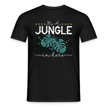 Monstera It's A Jungle In Here Garden Houseplants - Männer T-Shirt - Schwarz - Vorne - AI Model Male 178 light (178cm)