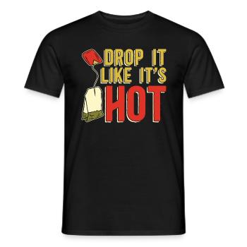 Herbal Tea Drop It Like It's Hot Teacup Herbalism - Men's T-Shirt - black - Front - AI Model Male 178 light (178cm)