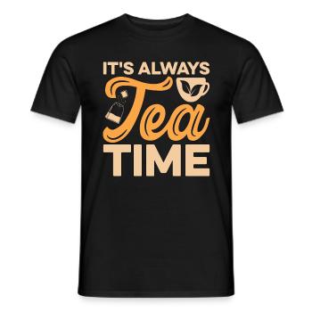 Herbal Tea It's Always Tea Time Herbalism Lover - Men's T-Shirt - black - Front - AI Model Male 178 light (178cm)