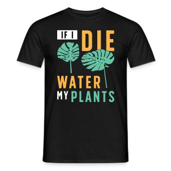 Monstera Si Je Meurs Arrosez Mes Plantes Plantes De Balcon - T-shirt homme - noir - Devant - AI Model Male 178 light (178cm)