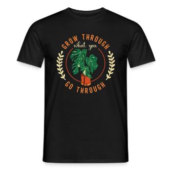 Monstera Grow Through What You Go Plantes de balcon - T-shirt homme - noir - Devant - AI Model Male 178 light (178cm)
