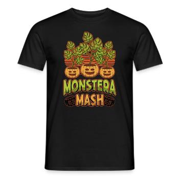 Monstera Mash Indoor Plants Gardening Houseplants - Männer T-Shirt - Schwarz - Vorne - AI Model Male 178 light (178cm)