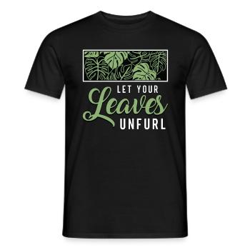 Monstera Let Your Leaves Unfurl Garden Houseplants - Männer T-Shirt - Schwarz - Vorne - AI Model Male 178 light (178cm)