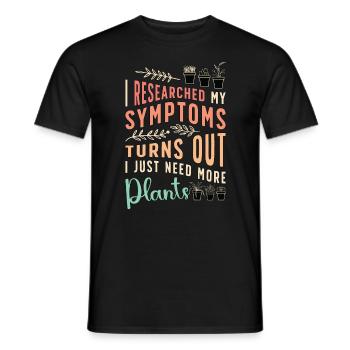 Plantes d’intérieur J’ai fait des recherches sur mes symptômes Plantes d’intérieur - T-shirt homme - noir - Devant - AI Model Male 178 light (178cm)