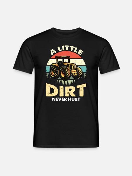 Moissonneuse-batteuse Un peu de saleté n’a jamais fait de mal à un agriculteur rétro - T-shirt homme - noir