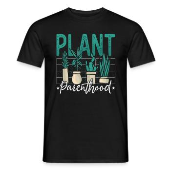 Plantes d’intérieur Plantes Parentalité Jardinage botanique - T-shirt homme - noir - Devant - AI Model Male 178 light (178cm)