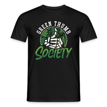 Plantes d’intérieur Green Thumb Society jardinier botanique - T-shirt homme - noir - Devant - AI Model Male 178 light (178cm)