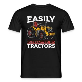 Harvester Easily Distracted By Agriculture Machine - Men's T-Shirt - black - Front - AI Model Male 178 light (178cm)