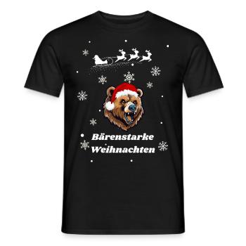 Bärenstarke Weihnachten - Männer T-Shirt - Schwarz - Vorne - AI Model Male 178 light (178cm)