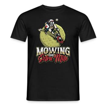 Tondeuse déplaçant le jardinier tondeur de pelouse Extra Mile - T-shirt homme - noir - Devant - AI Model Male 178 light (178cm)