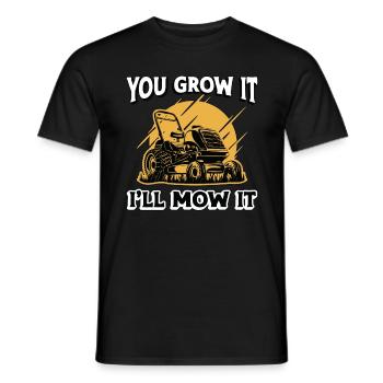 Tondeuse Vous la cultivez Je vais la tondre Elle aime la tonte du tracteur - T-shirt homme - noir - Devant - AI Model Male 178 light (178cm)