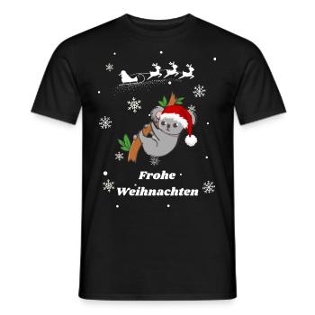 Frohe Weihnachten Koala - Männer T-Shirt - Schwarz - Vorne - AI Model Male 178 light (178cm)