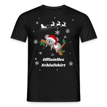 Offizielles Schlafshirt Koala - Männer T-Shirt - Schwarz - Vorne - AI Model Male 178 light (178cm)