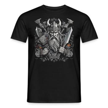Odin - Men's T-Shirt - black - Front - AI Model Male 178 light (178cm)