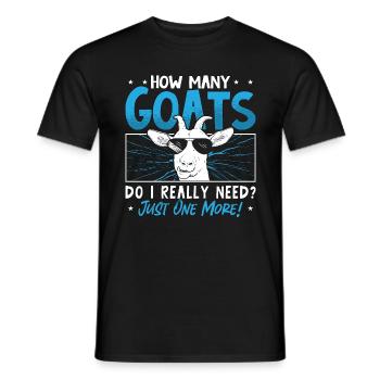 Sheep And Goat Farming How Many Goats Do Farming - Men's T-Shirt - black - Front - AI Model Male 178 light (178cm)