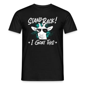 Sheep And Goat Farming Stand Back I Goat Livestock - Men's T-Shirt - black - Front - AI Model Male 178 light (178cm)