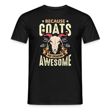 Sheep And Goat Farming Because Goats Are Livestock - Men's T-Shirt - black - Front - AI Model Male 178 light (178cm)
