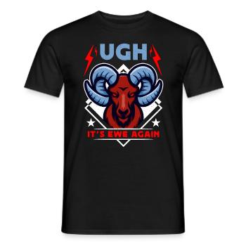 Sheep And Goat Farming Ugh It's Ewe Again Breeder - Men's T-Shirt - black - Front - AI Model Male 178 light (178cm)