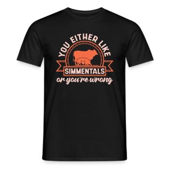Livestock Breeder You Either Like Livestock Farmer - Men's T-Shirt - black - Front - AI Model Male 178 light (178cm)