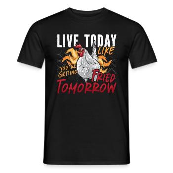 Les éleveurs de volailles vivent aujourd’hui comme des éleveurs de volailles - T-shirt homme - noir - Devant - AI Model Male 178 light (178cm)
