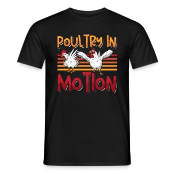 Volaille Fermier Volaille En Mouvement Poulet De Basse-Cour - T-shirt homme - noir - Devant - AI Model Male 178 light (178cm)