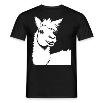 Lama Drôle Silhouette Effronté Amusant Lamas - T-shirt homme - noir - Devant - AI Model Male 178 light (178cm)