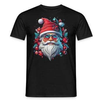 Santa Claus - Men's T-Shirt - black - Front - AI Model Male 178 light (178cm)