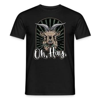 Livestock Breeder Oh Hay Local Farmers Farm Animal - Men's T-Shirt - black - Front - AI Model Male 178 light (178cm)