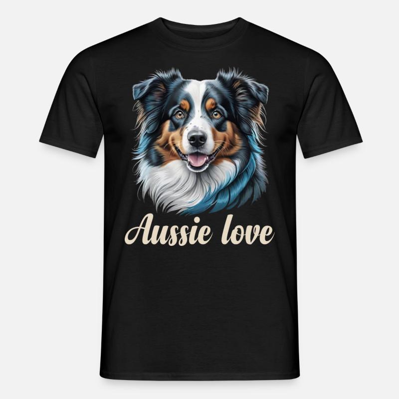 Aussie Liebe - Männer T-Shirt - Schwarz