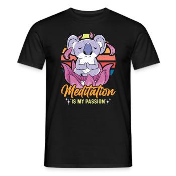 Meditation Is My Passion Relaxation Koala Lover - Männer T-Shirt - Schwarz - Vorne - AI Model Male 178 light (178cm)