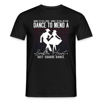 Square Dancing Dance To Feel Good Western Dancing - Men's T-Shirt - black - Front - AI Model Male 178 light (178cm)